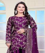 PresentingNew Designer Embroidered Chinon Sharara Suit With Sequence Embroidered Work